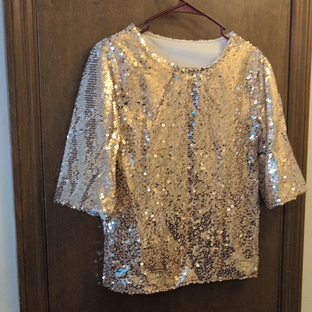 Sequin Gold Women's Top